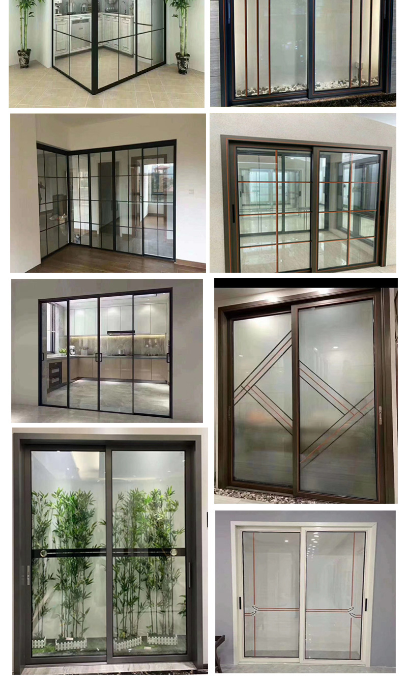 干湿分离隔音阳台推拉隔断门铝合金玻璃厨房移门中空门双包推拉门