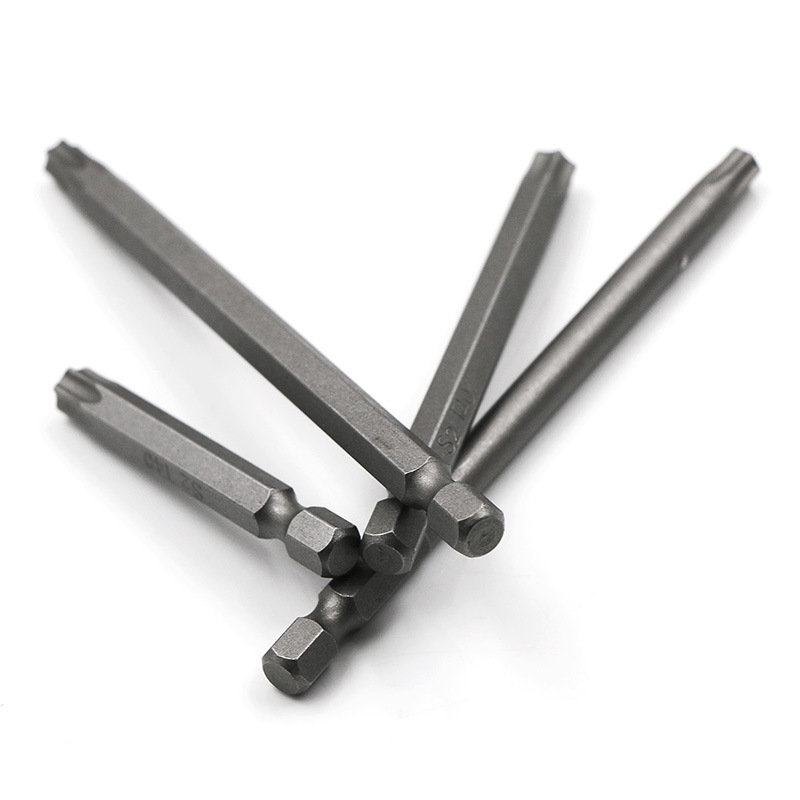 1/4六角柄空心梅花加长s2批头六角柄螺丝刀头改锥套装50-75-100mm