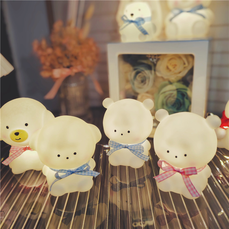 Internet Hot Cartoon Small Night Lamp Creative Doll Desktop Decoration Stall Night Market Luminous Toys Wholesale Small Gifts