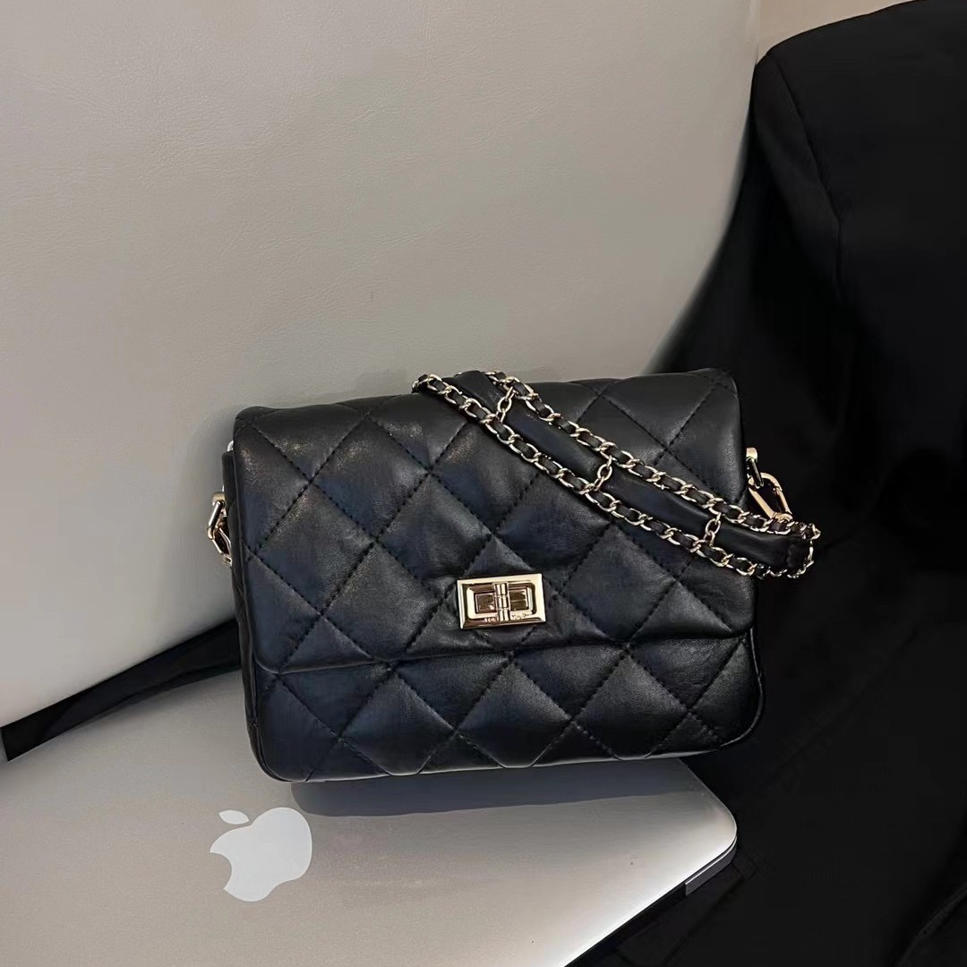 高级感软皮女包小香风链条包包手机包百搭单肩斜挎2024新款小方包