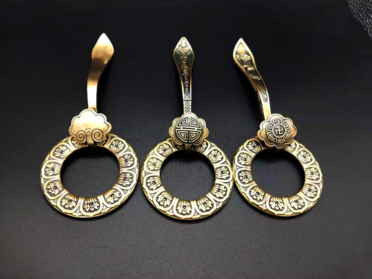 纯铜如意扣环袈裟扣新款僧服衣钩祖衣扣缦衣扣搭衣扣七衣钩环精品