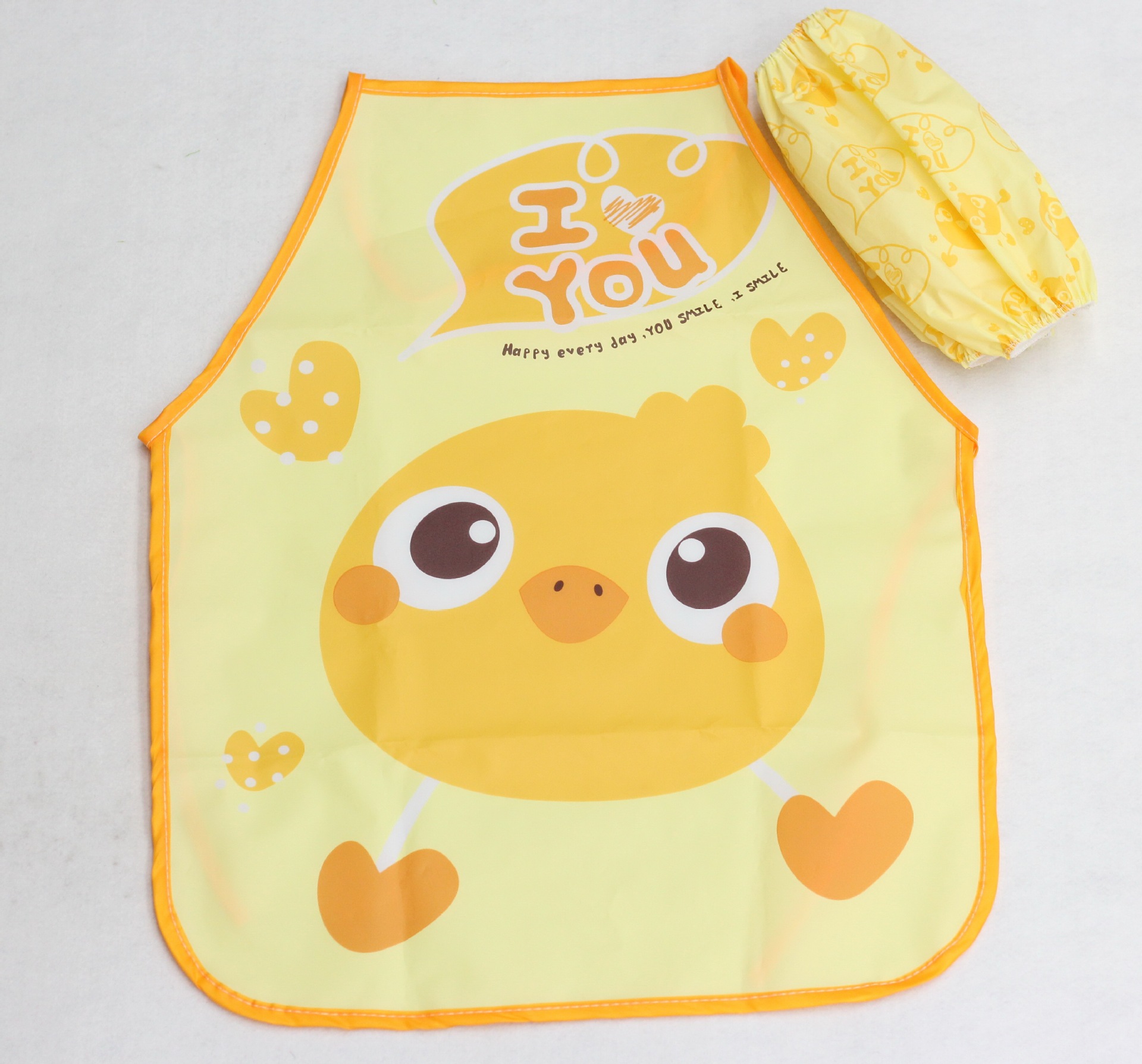 Children's Waterproof Apron Set Primary School Students Overclothes Painting Kindergarten Oil Painting Plaster Porcelain Doll Coloring Clothes