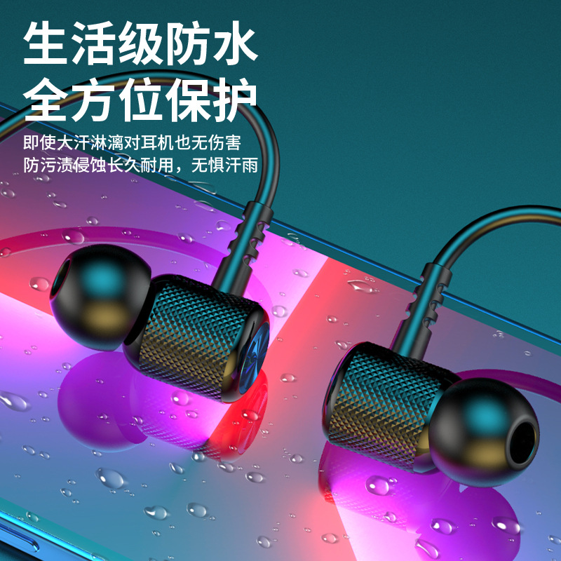 New Bluetooth Wireless Headset Halter Sports Binaural in-Ear Neck Hanging Ultra-Long Standby Endurance Factory Wholesale