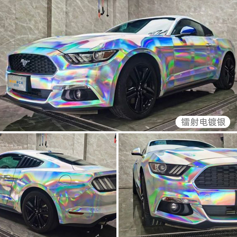 冰阳液态金属银铝水银gt银电光太空银汽车全车衣膜改色膜车身贴膜
