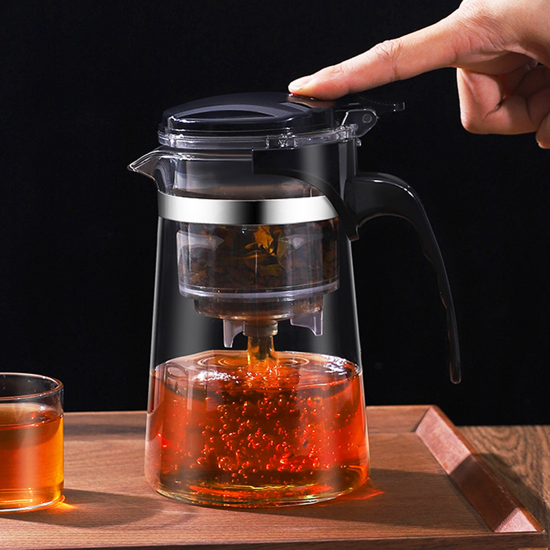 tea cup tea water separation household filter tea maker thick glass tea set cup kung fu elegant cup teapot