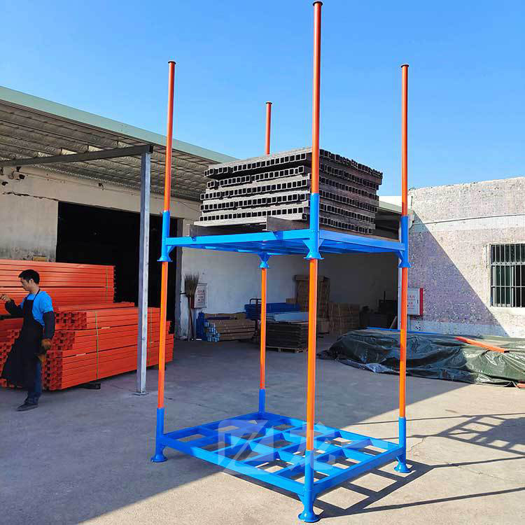 生产定制插柱式堆垛托盘架堆高物料架存放管材板材铝材堆垛架批发