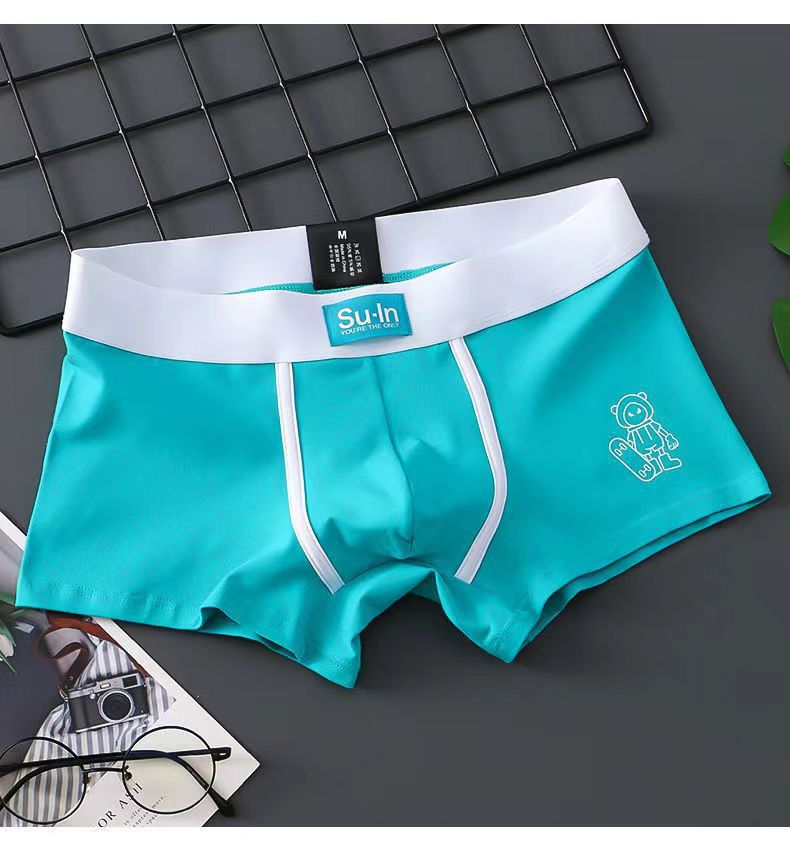 Men's Purified Cotton Underwear Cool Handsome Boy Loose plus Size Breathable Trendy Student Boxer Underpants