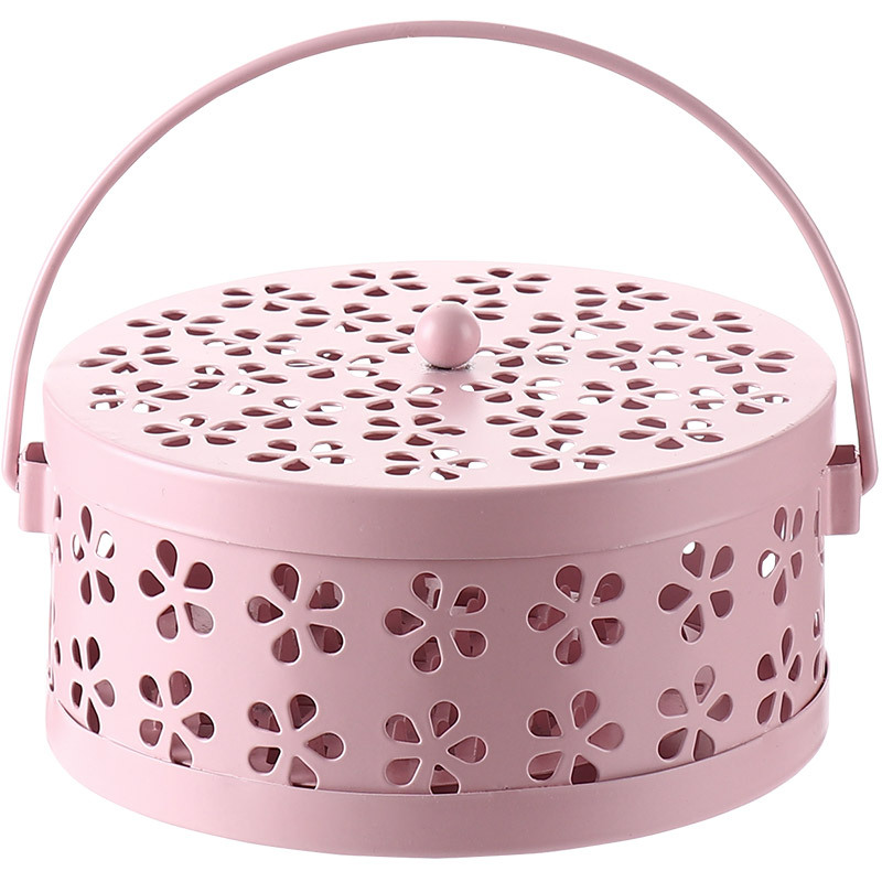 蚊香盘托家用蚊香架托盘铁艺防火防烫带盖室内创意香炉放蚊香盒子