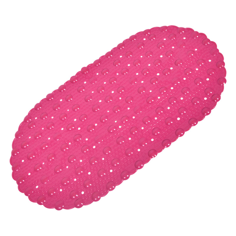 Color Customized Oval Small Bubble Toilet Floor Mat Suction Cup Non-Slip Household Mat Bath Shower Drop-Resistant Foot Pad