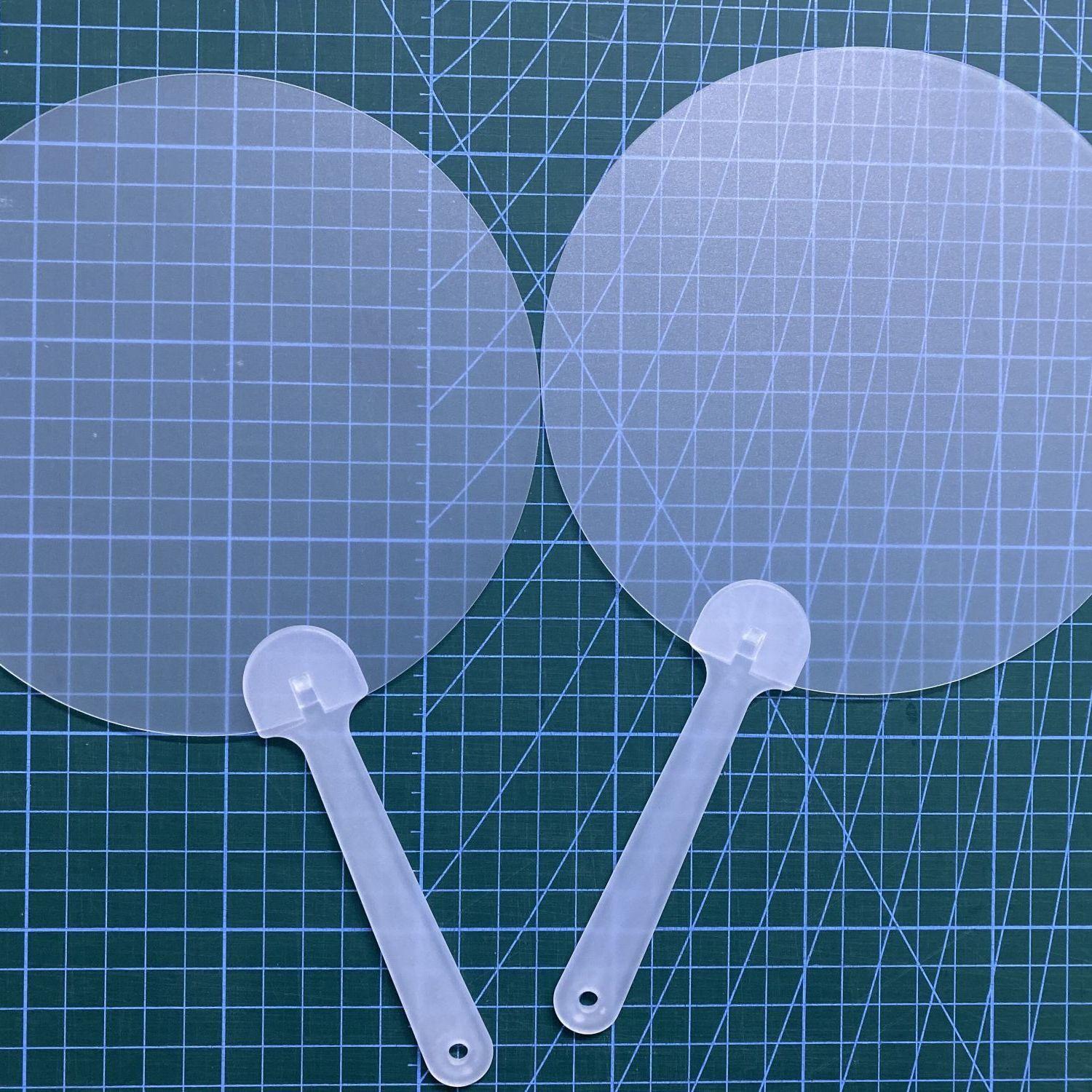 空白手帐磨砂透扇拼贴扇子应援哑扇diy手工制作手账胶带创意工具