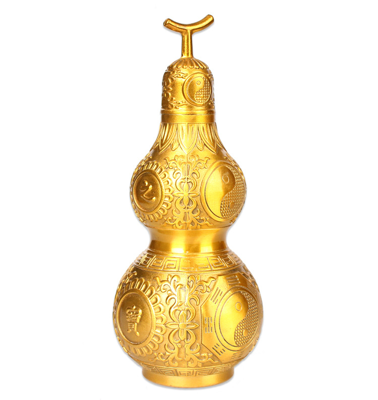 黄铜镇宅之宝葫芦风水摆件 开盖空心葫芦家居工艺品 铜葫芦批发