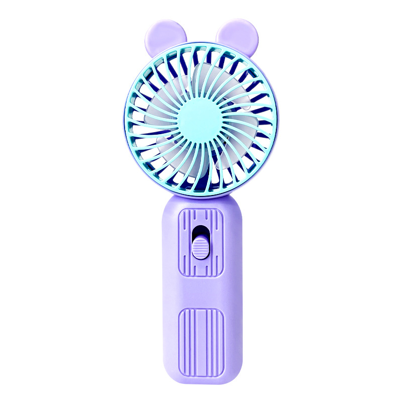 New USB Rechargeable Small Fan Two-Gear Cute Stall with Light Promotion Summer Student Popular Handheld Fan