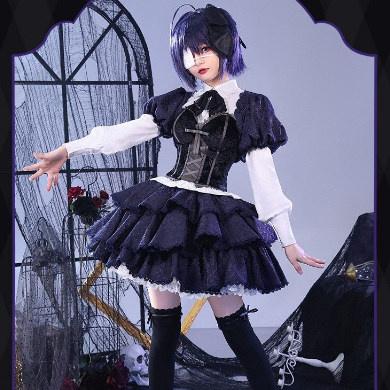 现货六花cos服 中二病也要谈恋爱 小鸟游六花哥特洋装cosplay服装