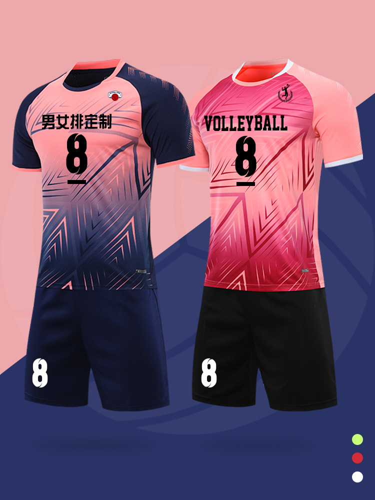 排球队服男排球服套装印号气排球运动训练比赛大码半袖排球衣女