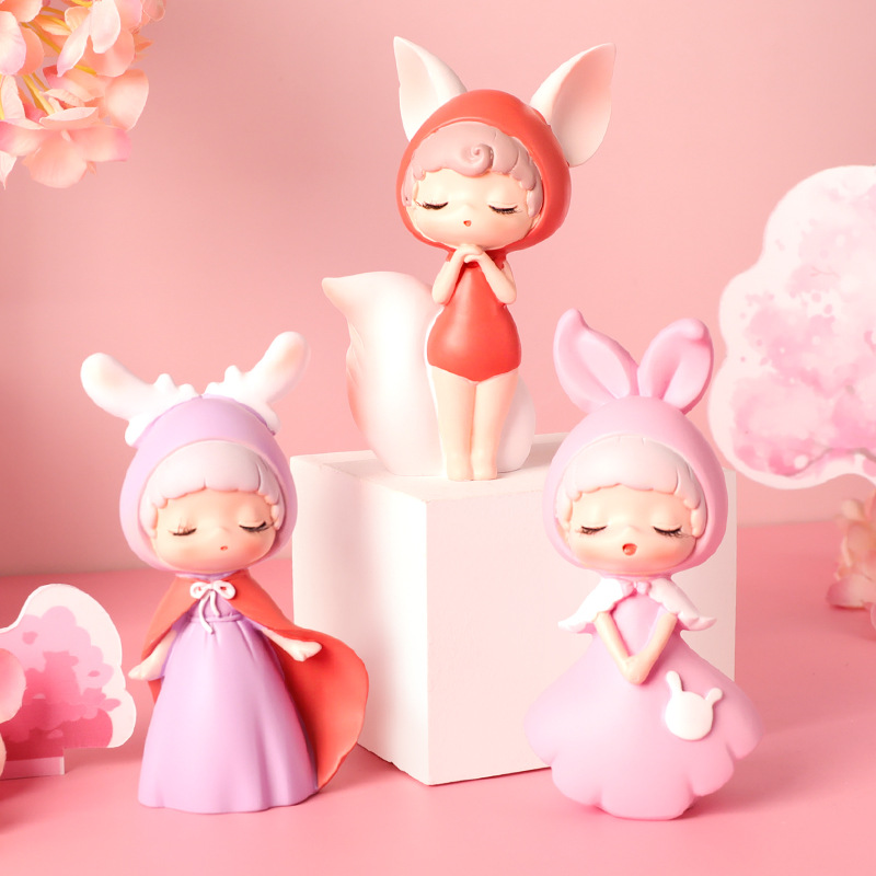 森林物语盲盒少女心摆件手办卡通可爱女孩生日礼物创意礼品送同学