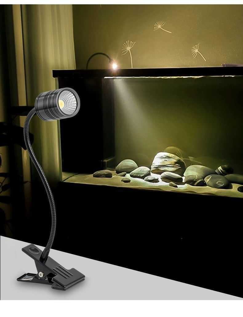 南美缸led鱼缸射灯小夜灯水族水缸异型鱼三湖鱼原生缸射灯夹灯