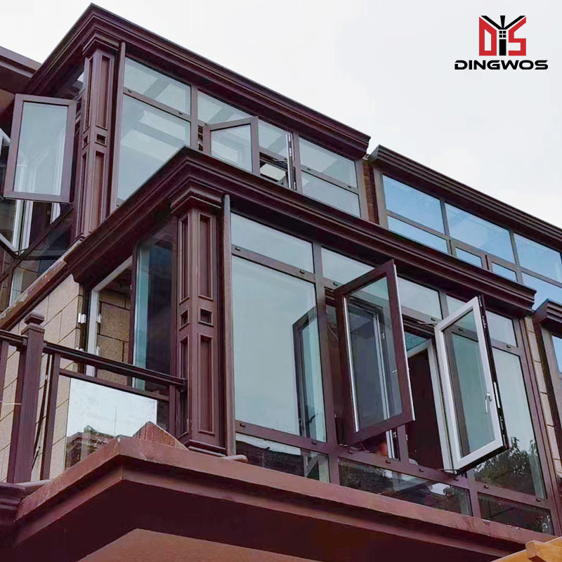 促销价断桥铝门窗平开窗钢化玻璃铝合金窗别墅落地窗封阳台隔音窗