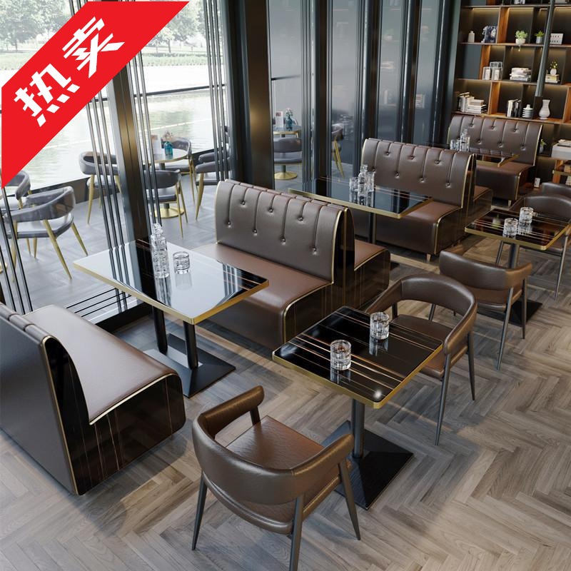 ij复古工业风清吧酒吧桌椅组合音乐餐吧小酒馆烧烤店商用卡座沙发