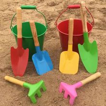 挖沙工具玩沙儿童子铁铲子铁桶沙滩玩具宝宝赶海玩土挖土园艺工具