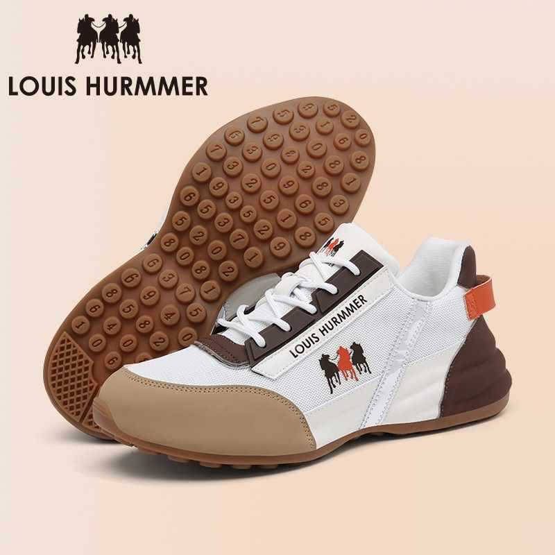 路易斯悍马夏季透气商务休闲男鞋时尚百搭轻奢薄款运动潮鞋情侣款