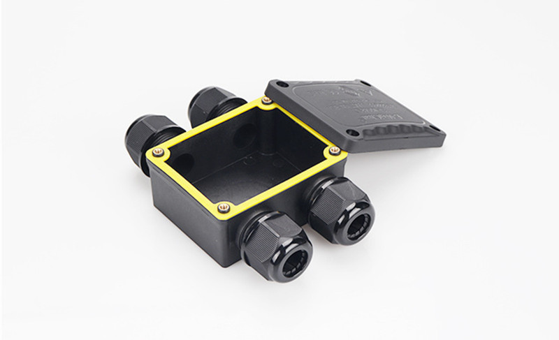 ip68户外灯具接线盒y型防水接线盒 塑料一进二出电缆线盒跨境供应