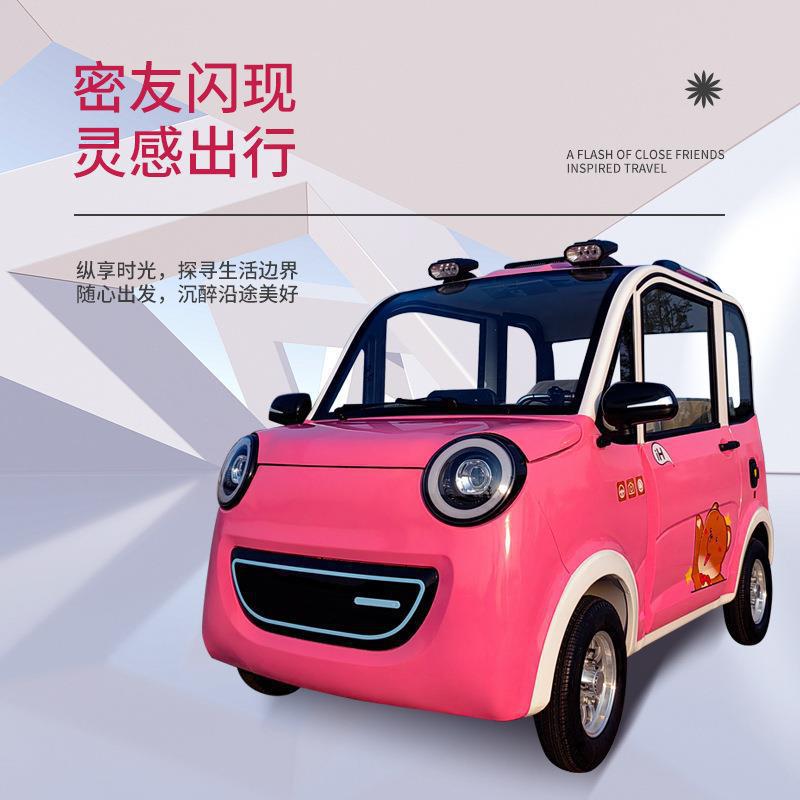 四轮电动车成人家用代步电瓶车女士汽车油电两用新能源迷你小轿车