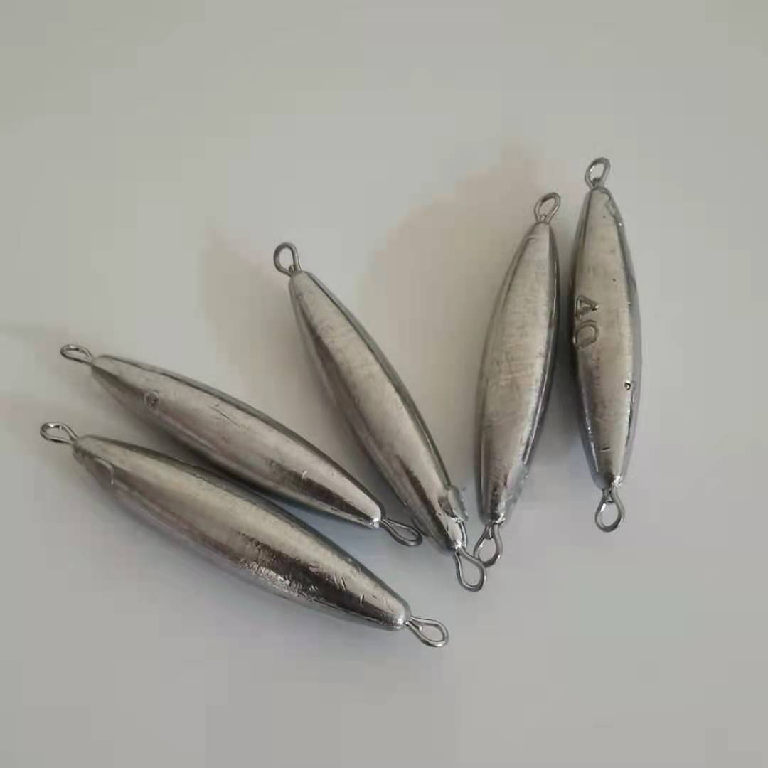 锚鱼锚钩铅坠串钩鱼坠钓坠防挂底两头带环铅坠铅砣矶钓坠海竿坠
