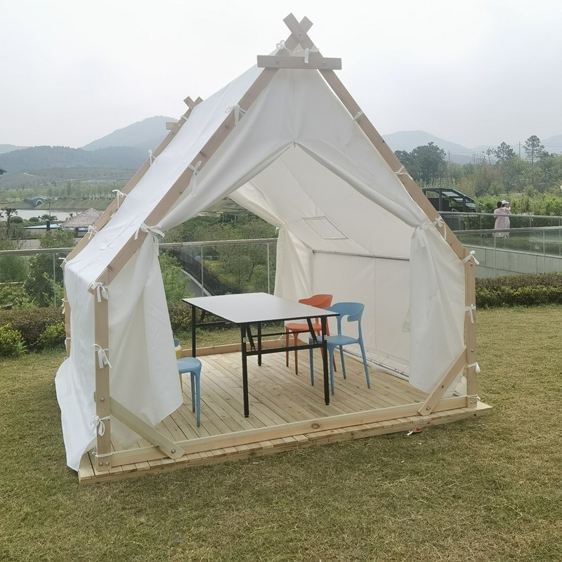 网红户外三角帐篷露营防雨室内景区餐饮民宿野餐烧烤星空火锅营地