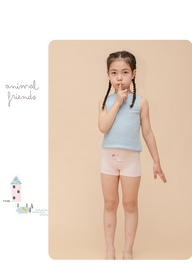 内裤2021女童春夏内裤0-14岁中大童四角短裤莫代尔棉平角内裤