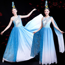 开场舞大摆裙演出服2024年新款灯火里的中国舞蹈服装歌伴舞合唱团