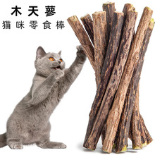 厂家直销猫咪木天蓼磨牙棒逗猫啃咬清洁薄荷磨牙猫零食天然木天蓼