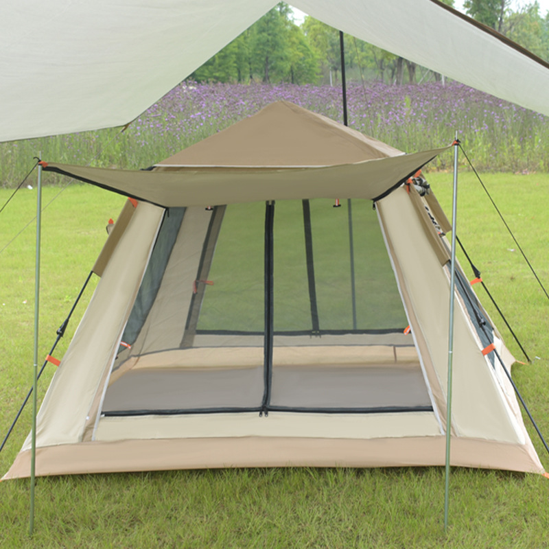 Tent Outdoor Four-Side Tent Camping Tent 3-4 People Automatic Folding Park Beach Automatic Quick Unfolding Tent