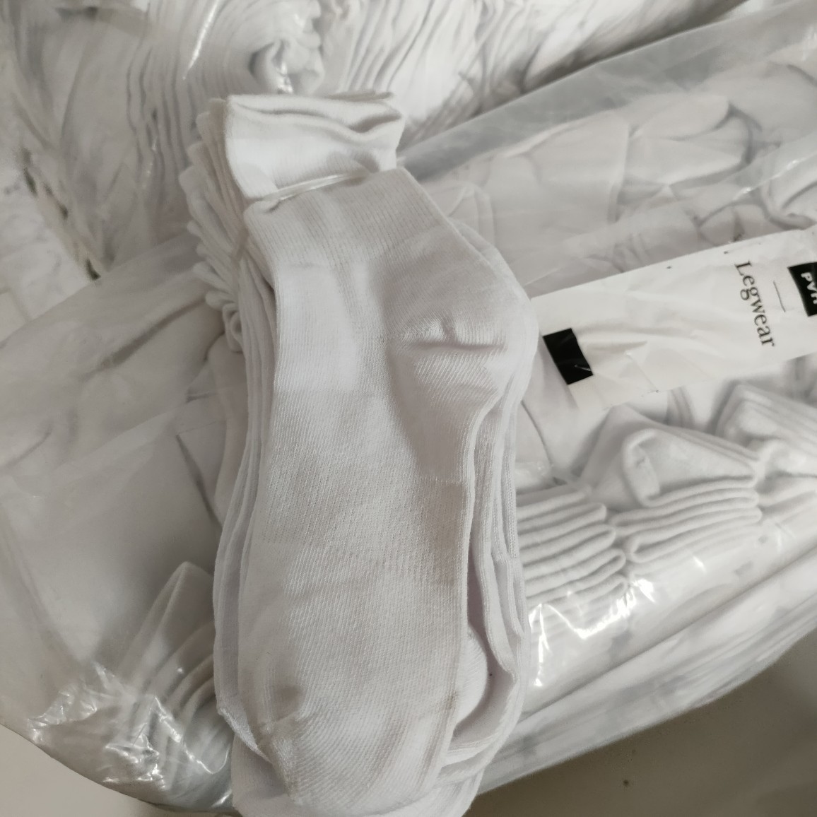 库存白色高像筋学生袜大童女男运动袜掐脚心跑步袜纯白色袜子批发