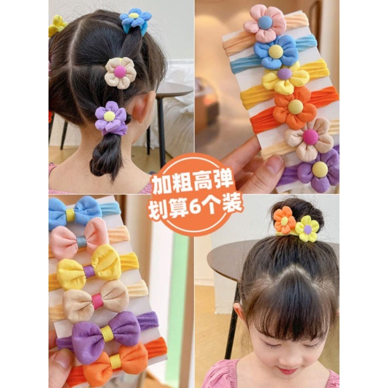 毛巾圈儿童发绳不伤发扎头绳女童发圈头饰女孩扎马尾橡皮筋花朵