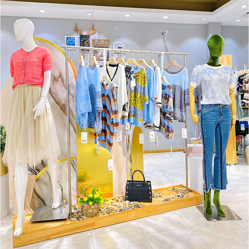 花雨伞 2022新款冰麻夏装撤柜品牌女装批发货源 抖音直播尾货清仓