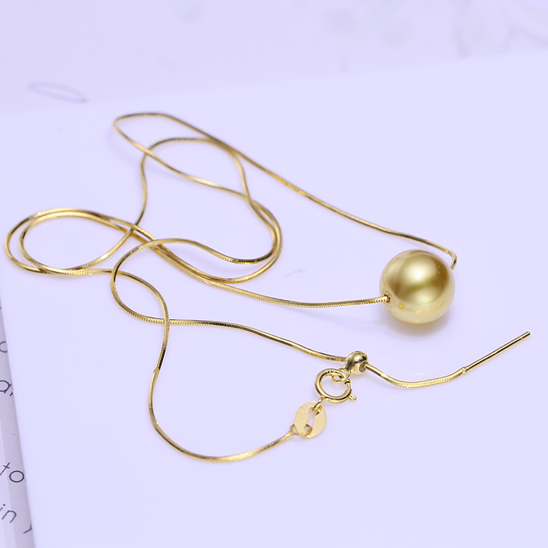 diy配件 s925纯银蛇骨链 路路通全孔珍珠调节链 抽拉手链针式链