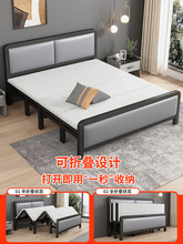 家用折叠床结实用单人床架子出租屋双人床简易成人伸缩金属铁艺床