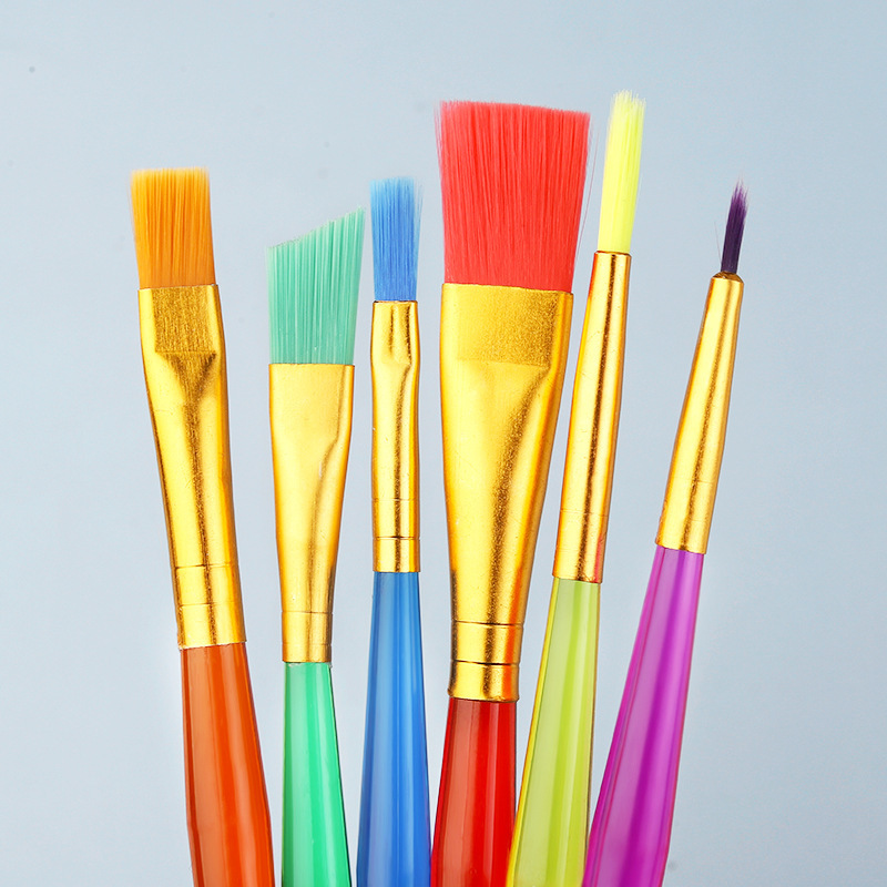 实木杆丙烯画画笔套装 水粉笔樱花勾线笔描线笔可水洗画画工具