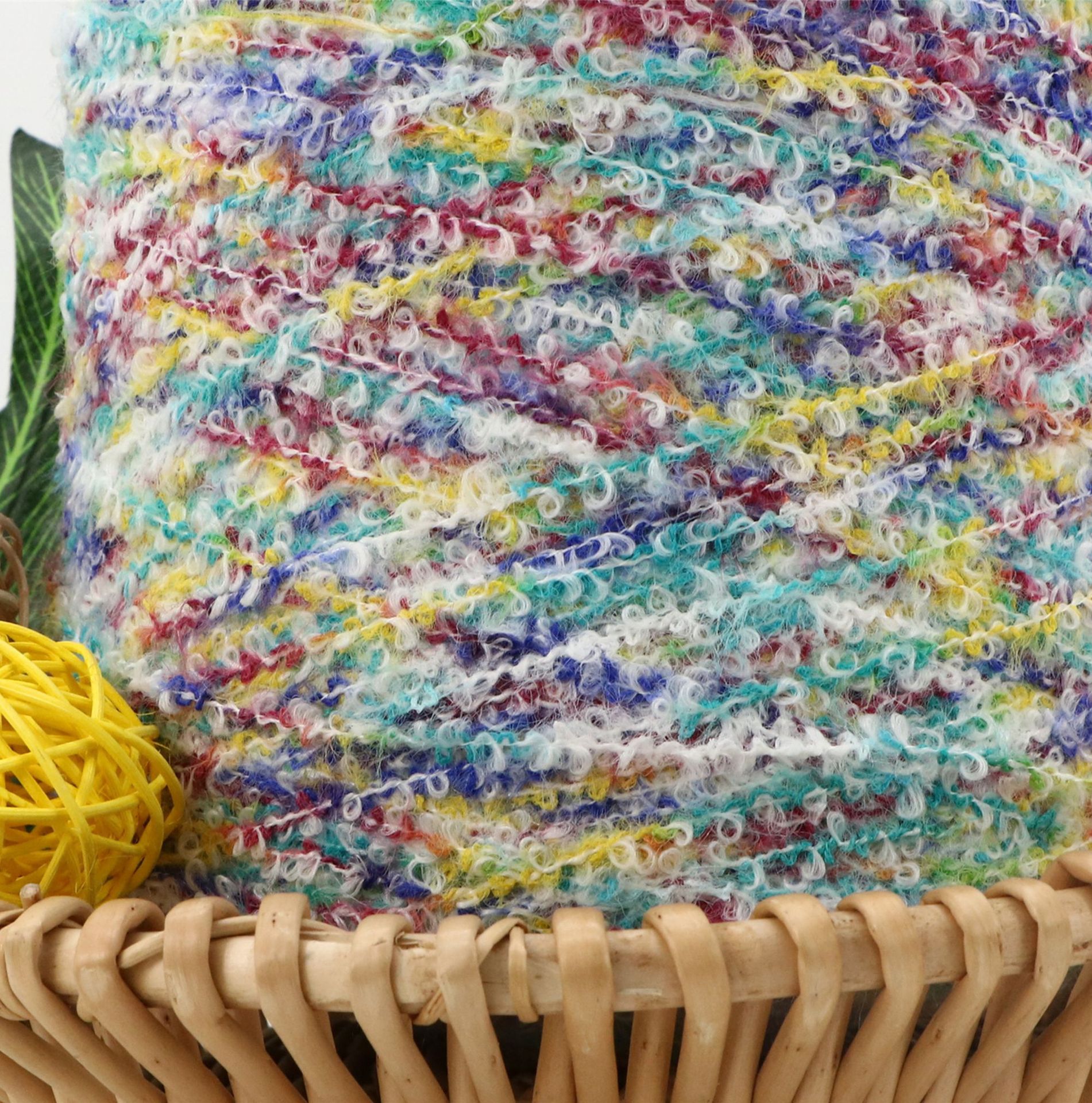 5nm段染羽毛圈圈纱粗针花式纱色彩丰富裙子优选现货供应