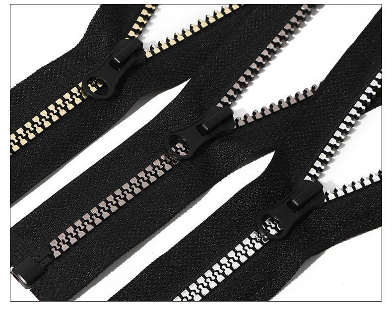 5号树脂拉链银色仿金属胶牙开尾拉练行李箱家纺包包服装门禁拉锁