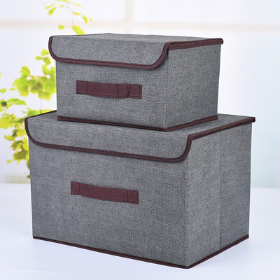 Non-Woven Fabric Clothes Storage Box Sundries Toy Wardrobe Foldable Storage Box Large Moving Storage Box