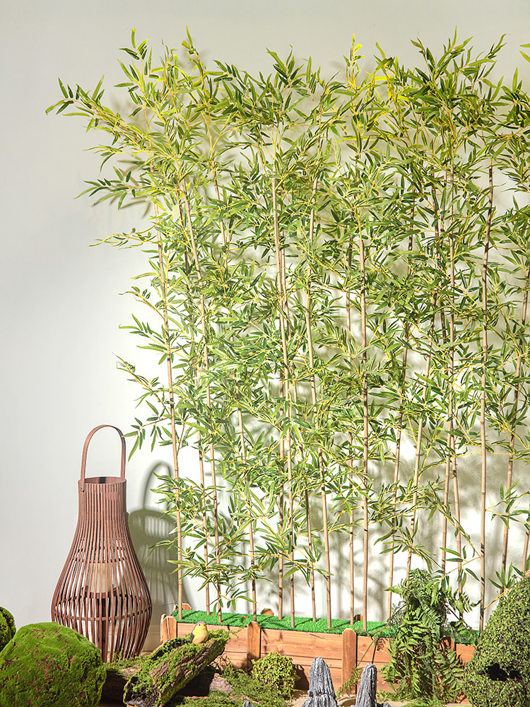 竹子装饰造景假竹子植物室内盆栽摆件竹子隔断挡墙围栏