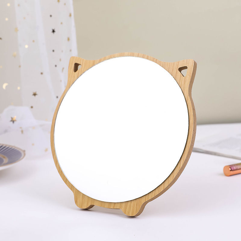 Simple Dresser Portable Mirror Desktop Student Dormitory Household Desk Cute Folding Portable Small Cosmetic Mirror