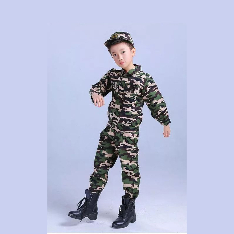 children‘s camouflage clothing suit military training clothes outdoor camouflage clothing boys and girls college children summer train camp military training performance clothing