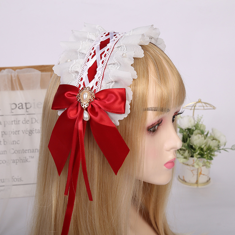 2023 New Cute Lolita Ornament Multi-Specification Bow Headband Girls Exquisite Matching Hair Accessories Wholesale