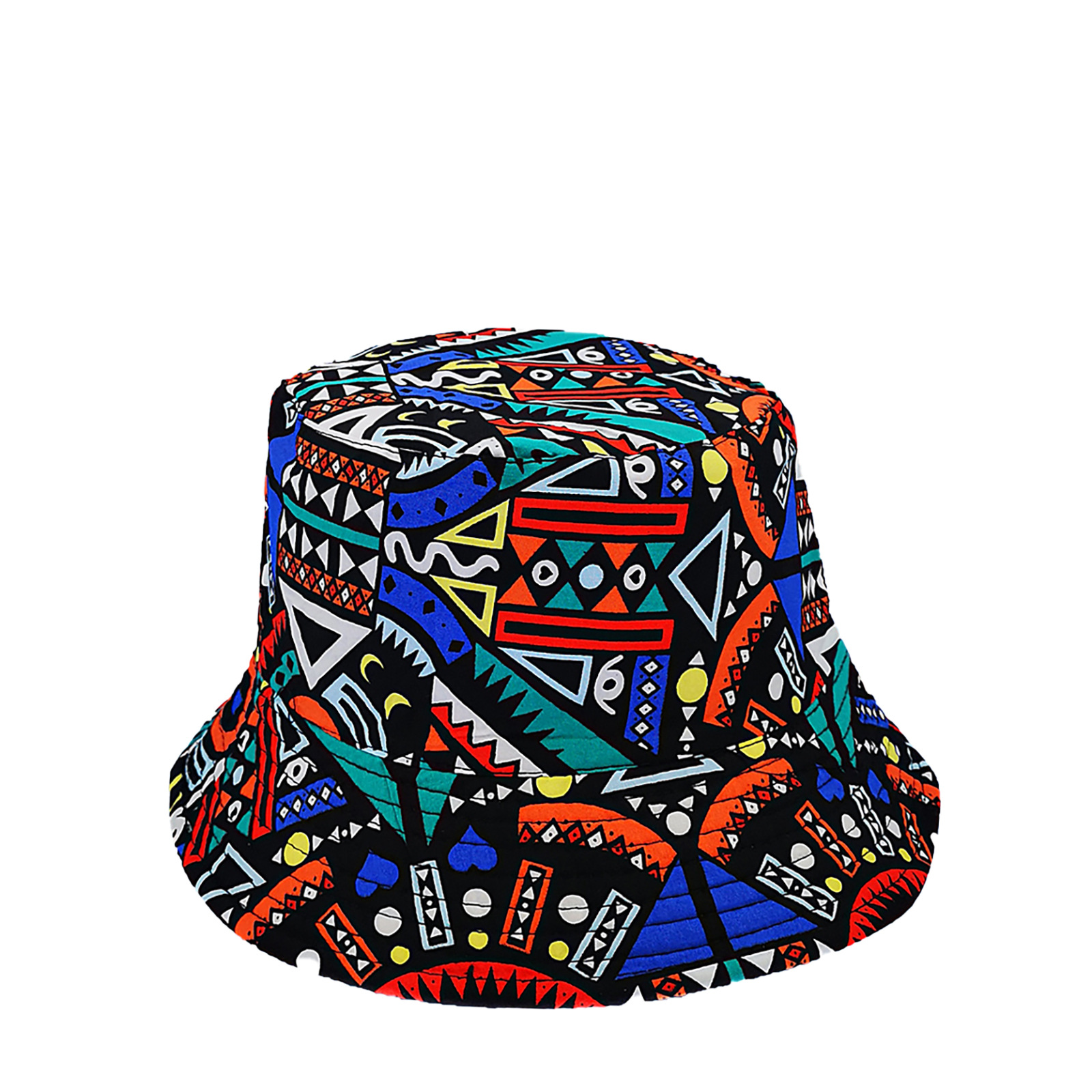 Cross-Border Bucket Hat Men's and Women's Casual Maya Pattern Irregular Double-Sided Wear Bucket Hat Outdoor Sun Hat