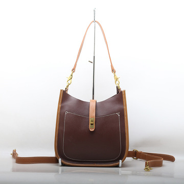 全牛皮真皮女包水桶包多隔层大容量通勤托特包斜挎手提单肩斜挎包