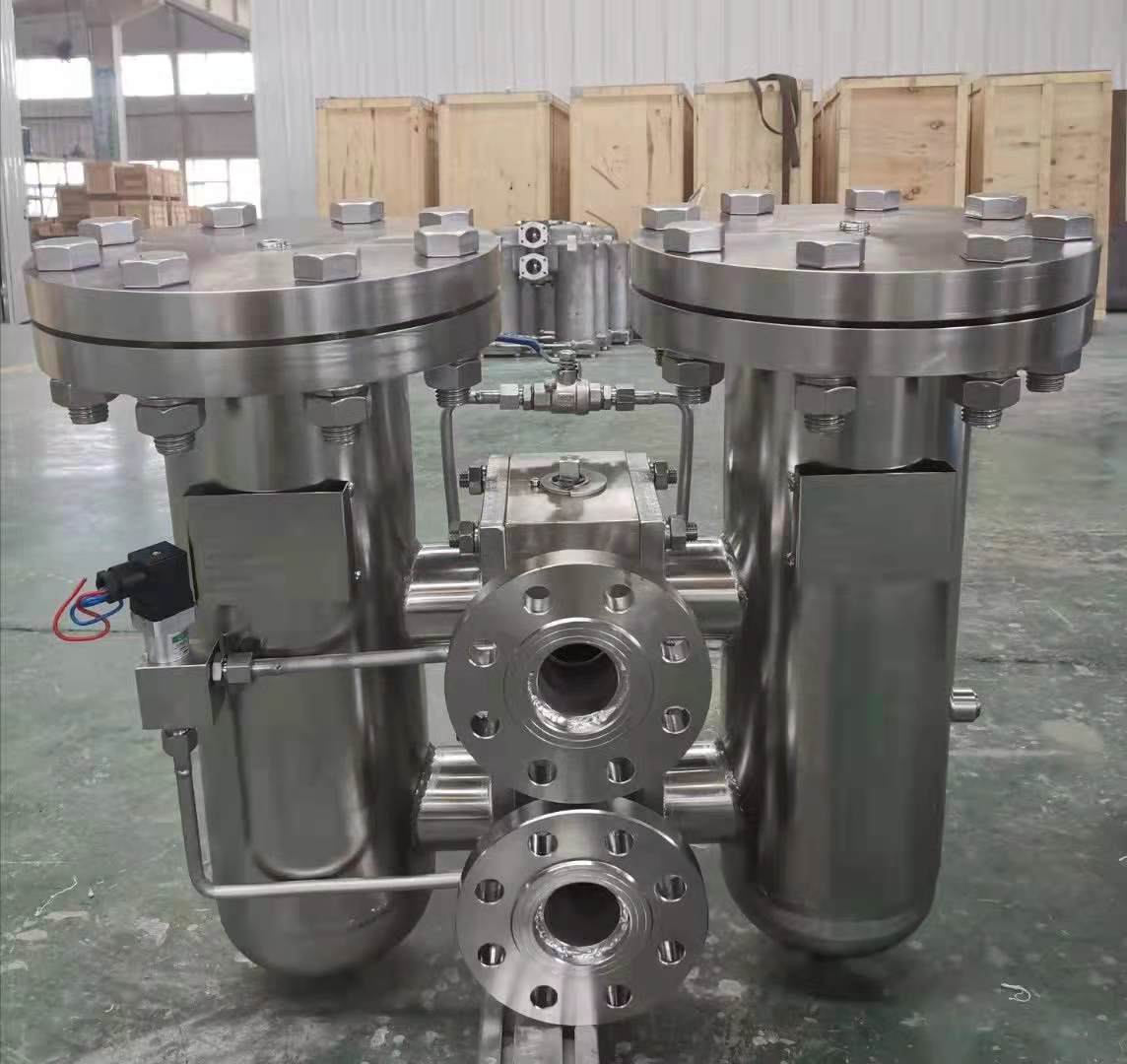 厂家定制水用专用过滤器双联切换过滤器不锈钢双筒切换过滤器