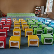 彩色环保音乐凳多功能塑料凳音乐教室合唱凳幼儿储物积木凳