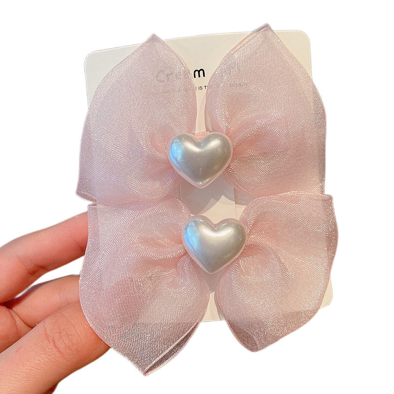 Bow Headdress Children Barrettes Fairy Beautiful Girls Mori Style Hair Accessories Hair Ring 2023 New Girls Rubber Band for Bun Haircut